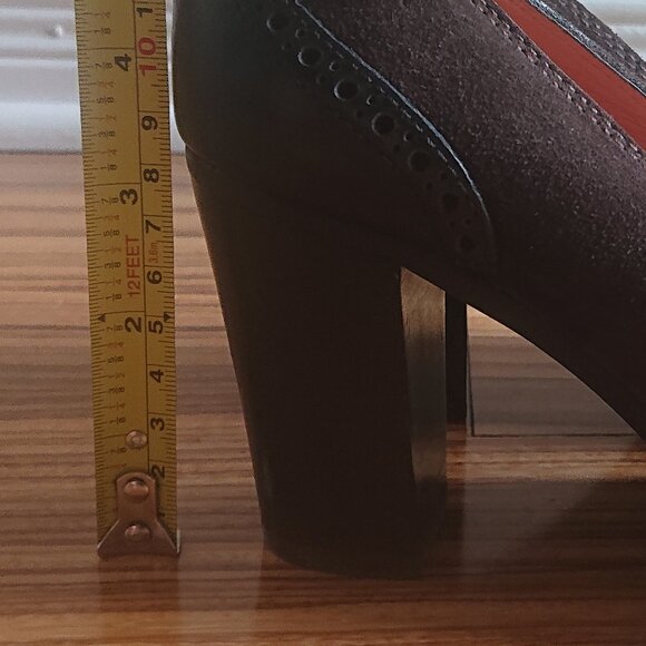 [EUC] GEOX Respira Amphibiox Leather/Suede Block Heel Pumps - Picture 6 of 7